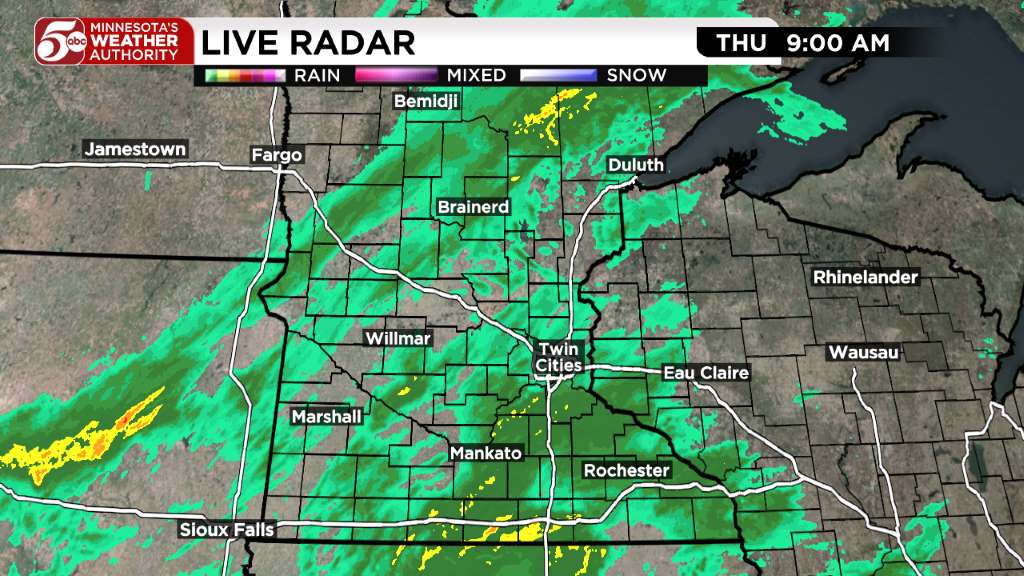 Thursday weather: Cool and wet day ahead — KSTP 5, White Bear Lake Community news