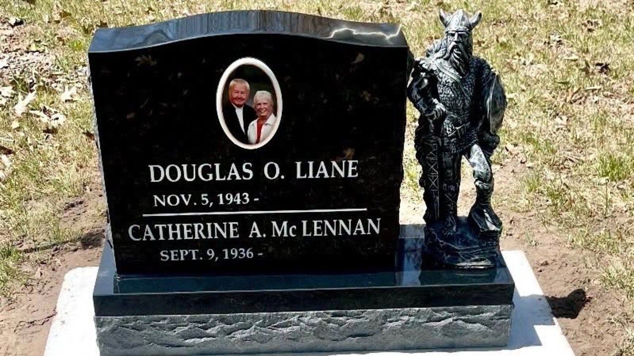 Minnesota couple seeking stolen Viking statue taken from Garrison Cemetery headstone — KSTP 5, White Bear Lake Community news