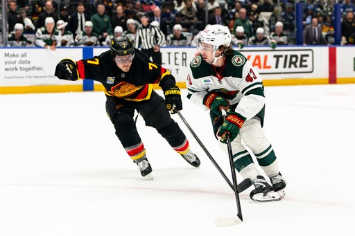 Quinn Hughes has a goal and an assist in his Vancouver return in Wild’s 4-2 victory — KSTP 5, White Bear Lake Sports news