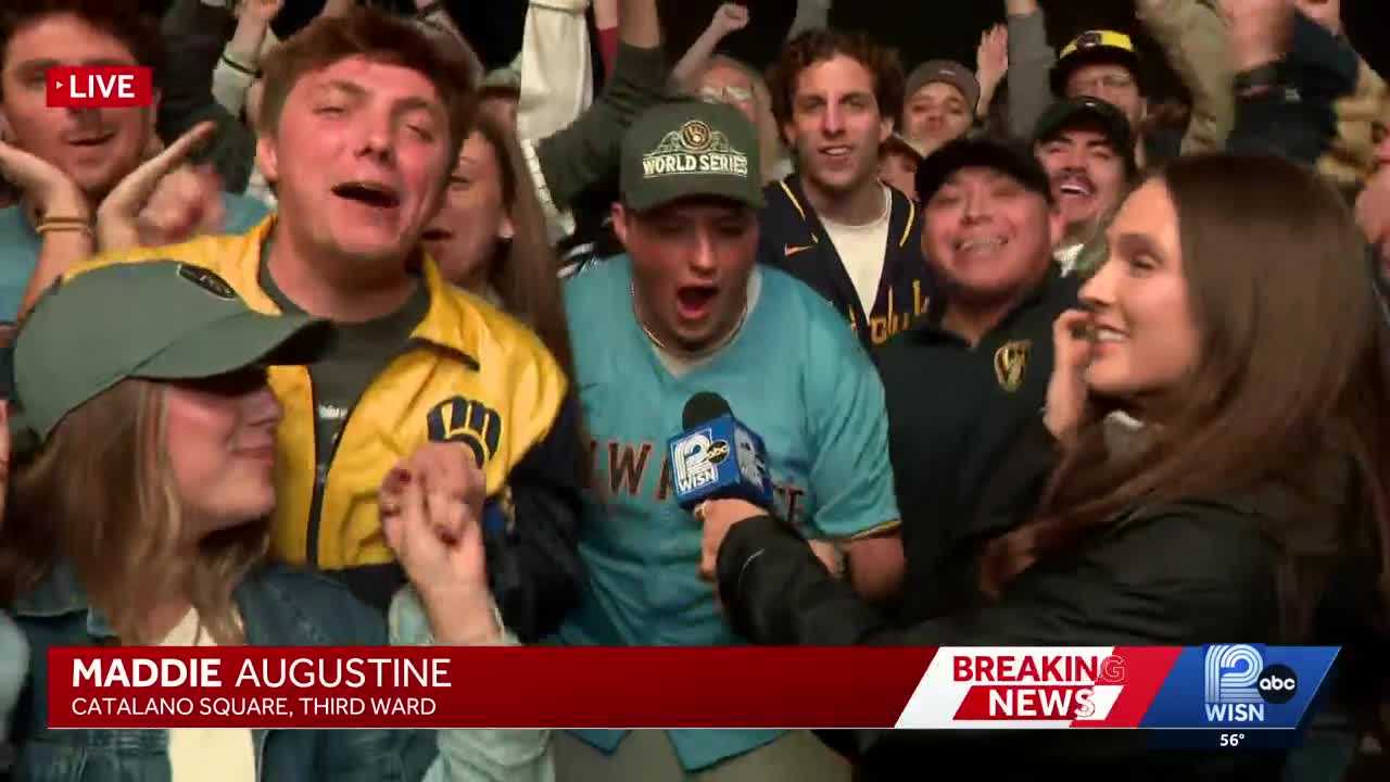 WATCH: Brewers fans react to winning Game 1 of the World Series — WISN 12 Milwaukee, White Bear Lake Sports news