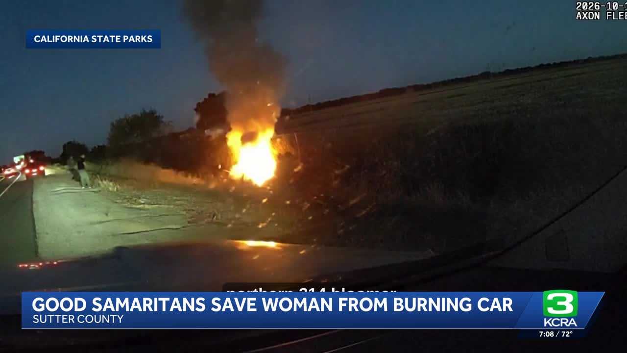 Officers rescue woman from burning car — WISN 12 Milwaukee, White Bear Lake Community news