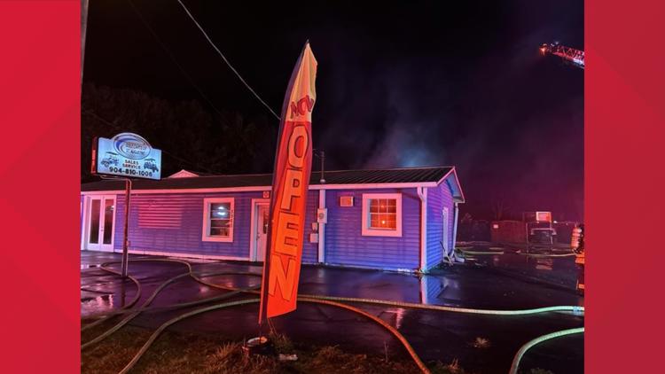 No injuries reported after large building fire at golf cart repair business off US-1 — First Coast News Local, White Bear Lake Business news